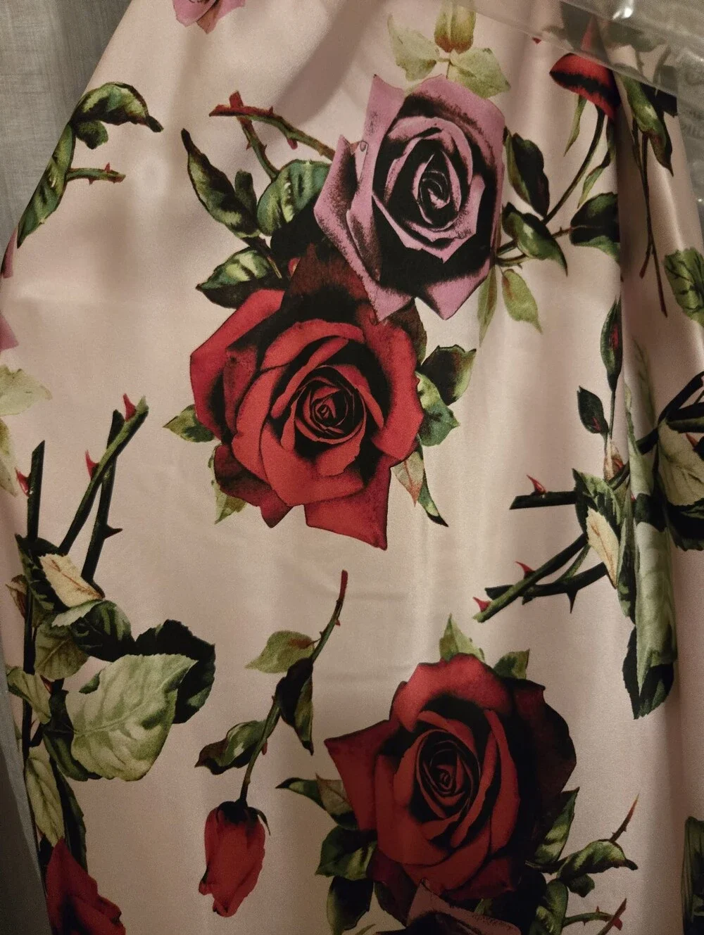 L'agence Seridie Silk Slip Dress, Pink Multi Romantic Rose Size 10 - Picture 4 of 6